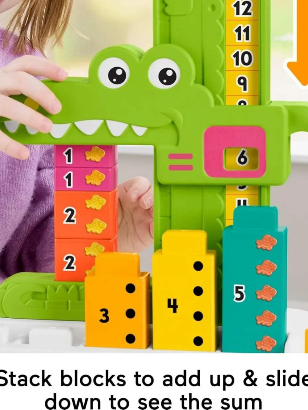 NEW Fisher-Price Alligator Counting Activity with 10 Stacking Blocks Preschool L